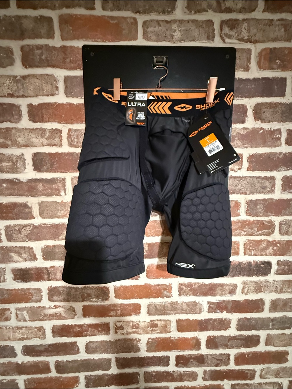 NWT HEX Padded Men's Compression Shorts - Black